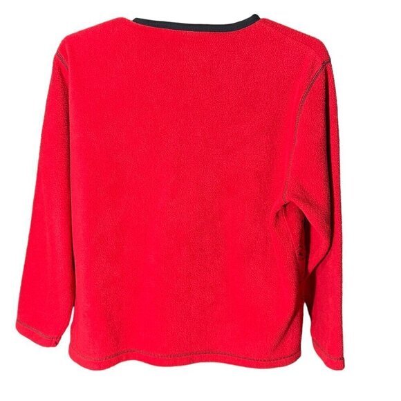 Cat and the Hat Fleece Pullover Sweater Embroidered Thing 1 and 2 Red Size Large - Picture 2 of 8